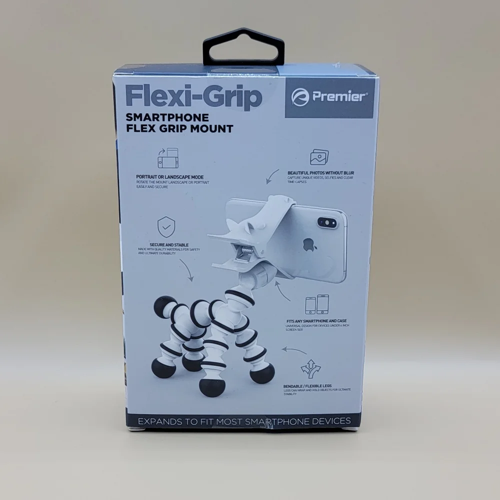 Flexi Grip Smartphone Flex Grip Phone Mount Zebra Fits Most Phones Grips New